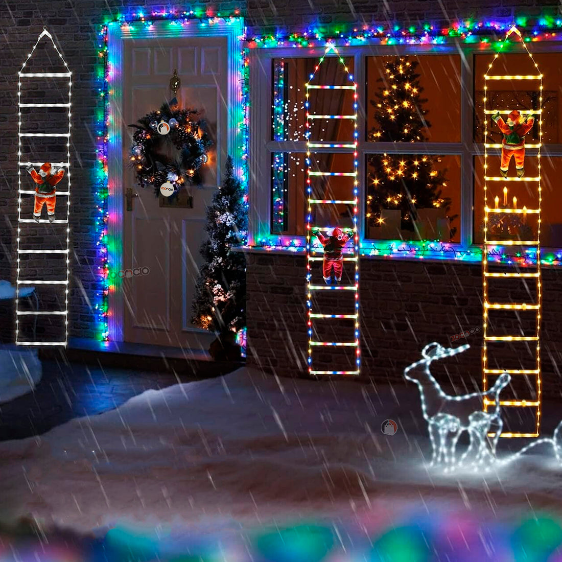 PAPÁ NOEL ESCALADOR LED + ENVÍO GRATIS